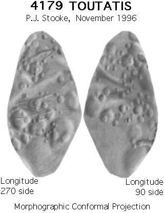 Shaded Relief Map of Asteroid 4179 Toutatis