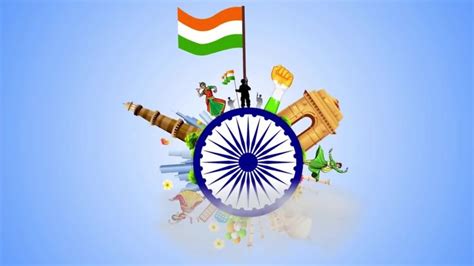 Indian Flag Animation Stock Footage