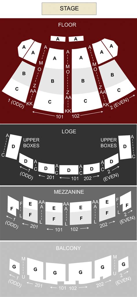 Palace Theatre Columbus Ohio Detailed Seating Chart | Elcho Table