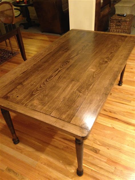 Hand Crafted Solid Maple Farmhouse Dining Table With Turned Legs by Edelman's Wood Designs ...