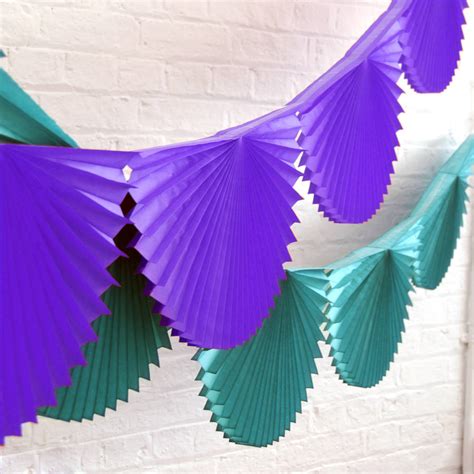 Paper Fan Garland Bunting Party Decoration By Peach Blossom