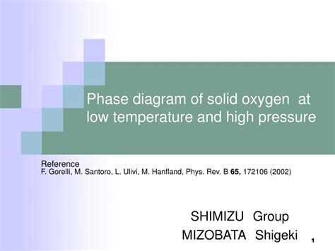 PPT - Phase diagram of solid oxygen at low temperature and high ...