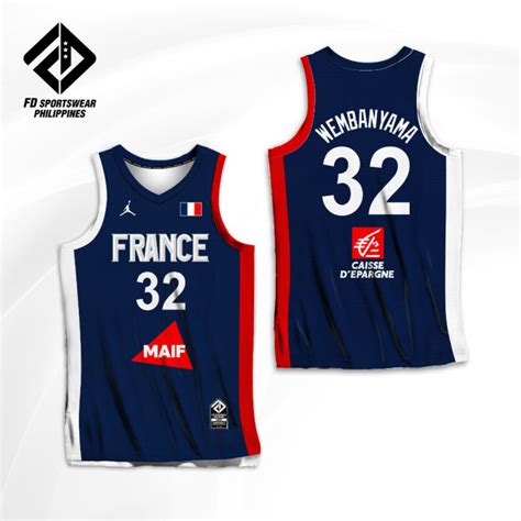 VICTOR WEMBANYAMA FRANCE SPURS FULL SUBLIMATED JERSEY | Lazada