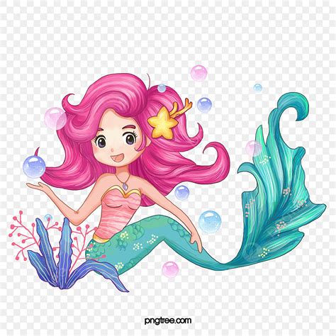 Mermaid Cartoon Sketch PNG, Vector, PSD, and Clipart With Transparent ...