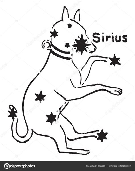 Sirius Dog Star Brightest Star Group Stars Named Canis Major Stock Vector Image by ©Morphart ...