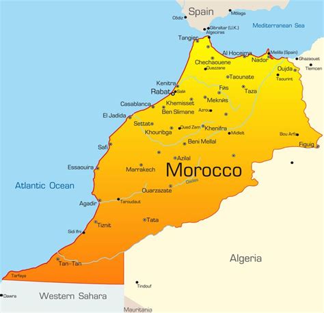 moroccomap1.png (1000×968) | Morocco map, Morocco, Map