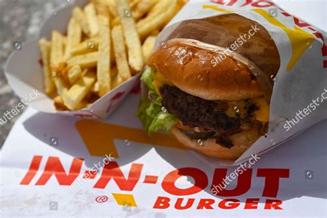 Innout Burgers Signature Cheeseburger French Fries Editorial Stock Photo - Stock Image ...