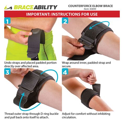 Tendonitis Counterforce Brace | Tennis & Golfers Elbow Support Strap