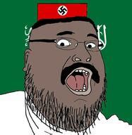 SoyBooru - Post 23687: arabic_text beard brown_skin country ear flag glasses mustache nazi ...