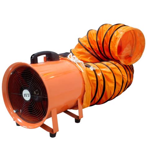 12 Inch 220v Portable Ventilation Exhaust Fan Ducted Fan Flexible Duct Exhaust Air Duct Small ...