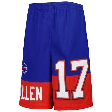 Youth Josh Allen Royal Buffalo Bills Player Name & Number Shorts ...