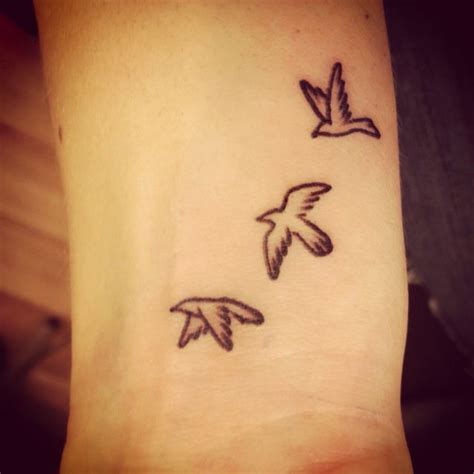 Simple Bird Outline Tattoos