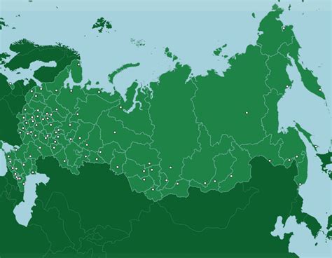 Russia: Capitals of Federal Subjects - Map Quiz Game - Seterra