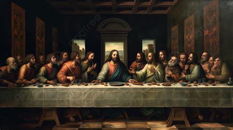 The Last Supper Of Jesus Christ Person In Italian Painting Background, Picture Last Supper ...