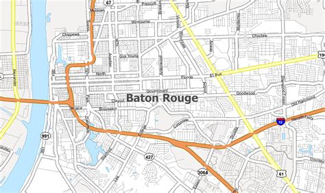 Map of Baton Rouge, Louisiana - GIS Geography