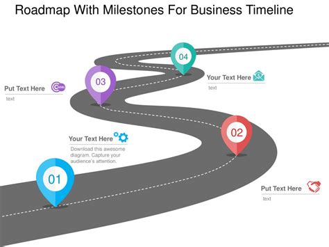 Roadmap with milestones powerpoint template - Slidevilla