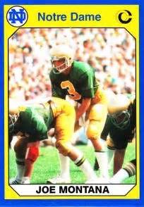 Vintage #1 Joe Montana Notre Dame College Sports Card | Notre dame ...