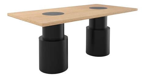Contemporary 102 Dining Table in Oak and Black by Orphan Work, 2019 on ...