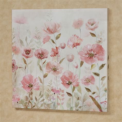 Floral Fusion Pink Blossoms Canvas Wall Art