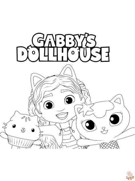 Gabby Dollhouse Coloring Pages Free & Easy for Kids