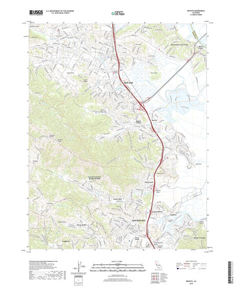 MyTopo Novato, California USGS Quad Topo Map