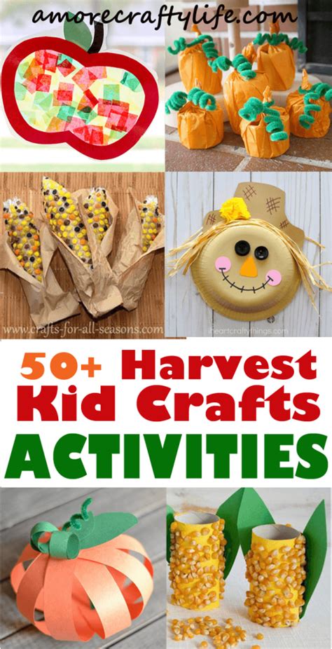 Harvest Kid Crafts - Fall Learning Fun - A More Crafty Life