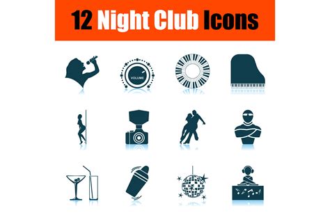 Night Club Icon Set By Angelp | TheHungryJPEG