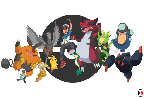 Ash's Unova team by Darkhameleon on DeviantArt