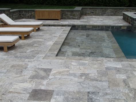 Silver French Pattern - Travertine Pavers Houston