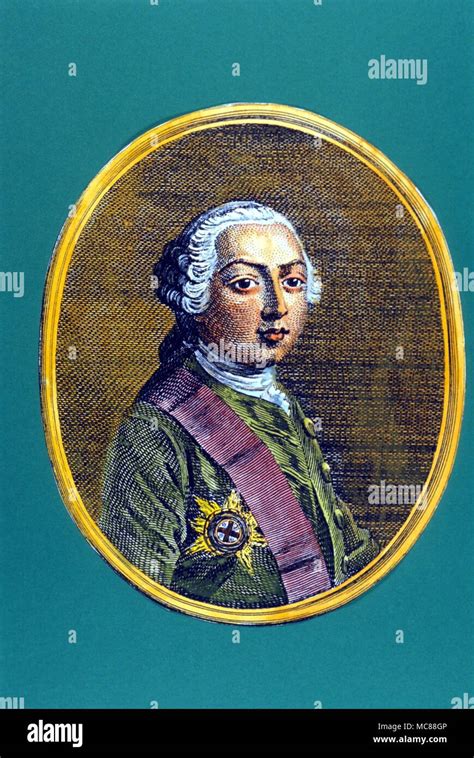 HISTORY - BRITISH - GEORGE III Portrait of George III - hand coloured ...