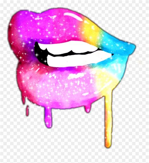 Sparkle Glitter Kiss Lips Colorful Rainbow - Lips Clipart (#1623458) - PinClipart