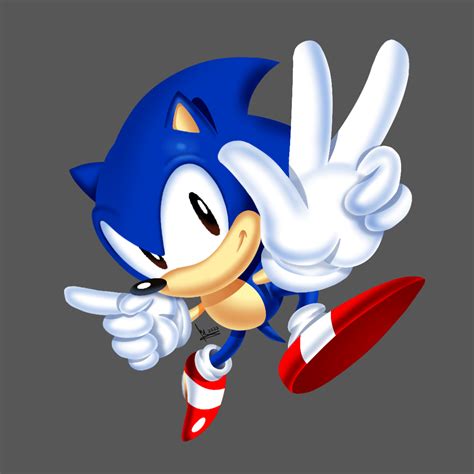 Japanese Sonic Doing American-ish Sonic's pose from the European Sonic ...