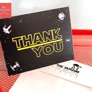 Star Wars Thank You Cards - Etsy