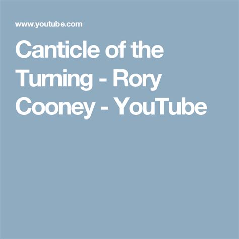 Canticle of the Turning - Rory Cooney - YouTube | Canticle of the turning, Canticles, Rory