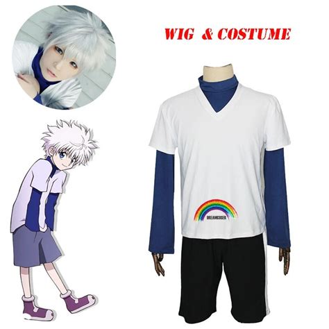 Japan Anime HUNTER×HUNTER Killua Zoldyck Cosplay Costume Uniform Suit Full Set Outfit ...