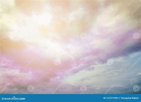 Rainbow cloud on the sky. stock image. Image of rainbow - 121271299