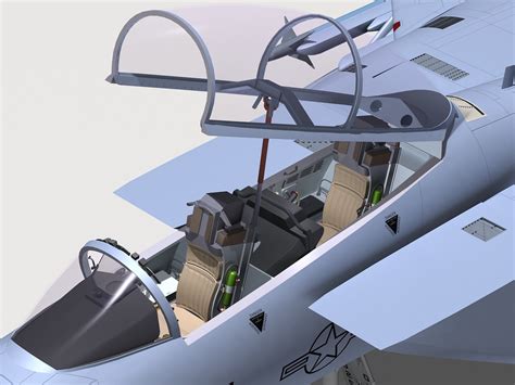 3d f-15e strike eagle cockpit model