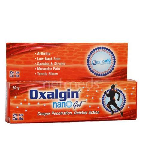 Zydus Cadila Oxalgin Nano Gel 30 gm Pack Of 2: Buy Zydus Cadila Oxalgin ...