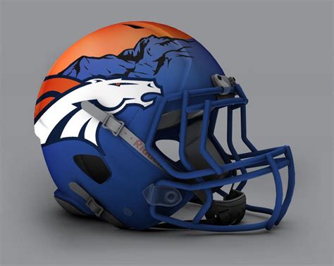 Nuevos diseños de cascos para la NFL Denver Broncos Helmet, Cool Football Helmets, Denver ...