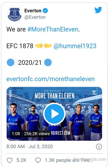 Everton unveil home kit for 2020/21 season with new kits sponsor ...