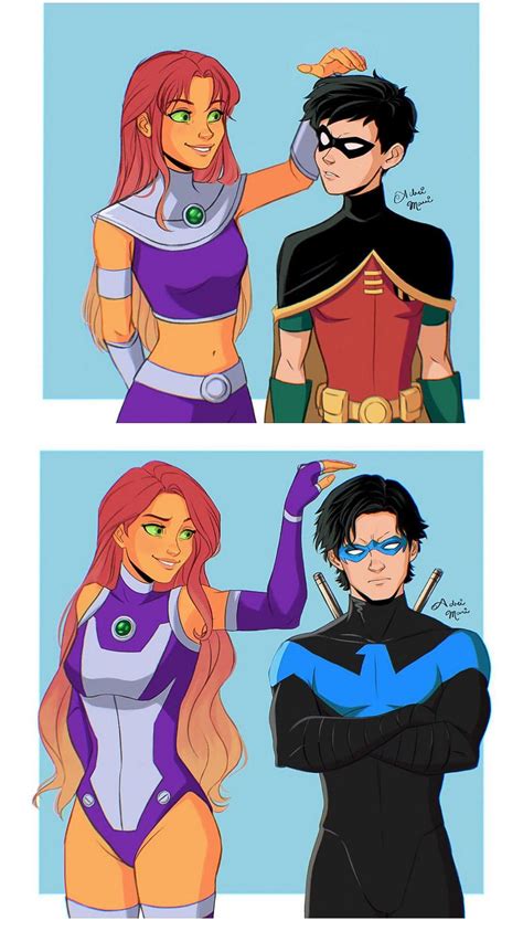 [Fan Art] "He never reached her" Robin/Nightwing and Starfire by adrii_marii : r/DCcomics