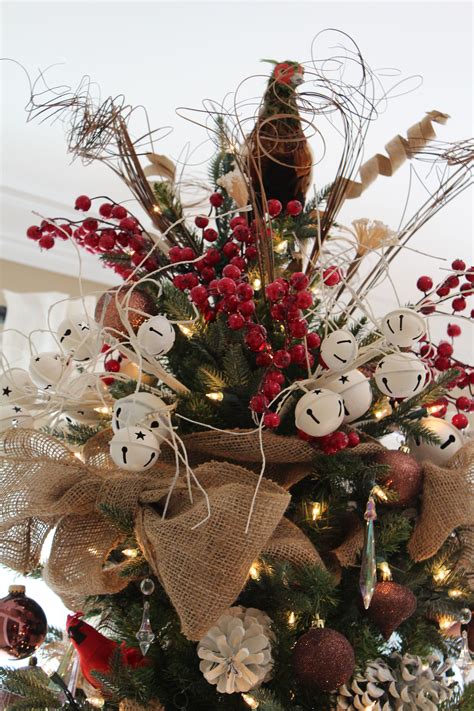 Christmas tree topper, love the bells & burlap, probably not use the ...