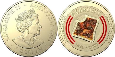 2023 Six Coin Uncirculated Year Set - Centenary of Vegemite Coloured Dollar - The Purple Penny