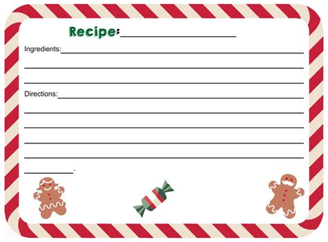 Editable Recipe Card Template Christmas - 10 Free PDF Printables | Printablee