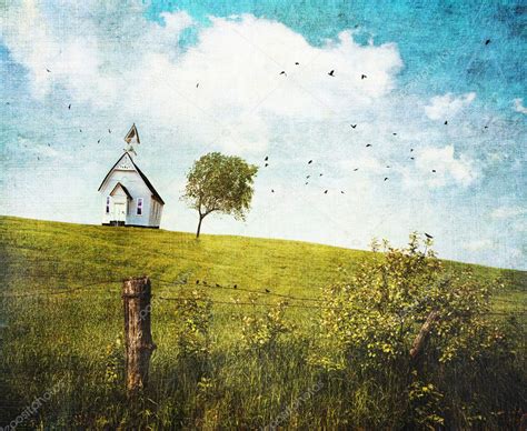 Old country school house on a hill — Stock Photo © Sandralise #5850014