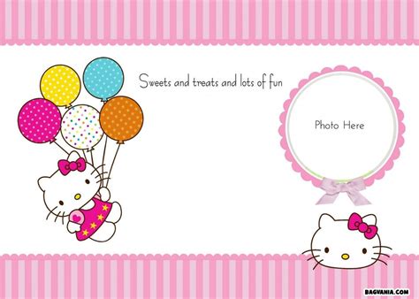 Hello Kitty Invitation Card Background | Hello kitty invitation card, Hello kitty birthday ...