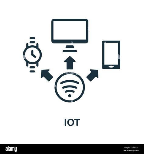 Iot icon. Monochrome sign from industry 4.0 collection. Creative Iot icon illustration for web ...