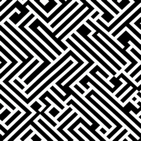 Premium AI Image | Black and white geometric pattern on a black background