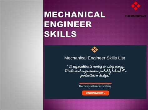 Mechanical Engineer Skills