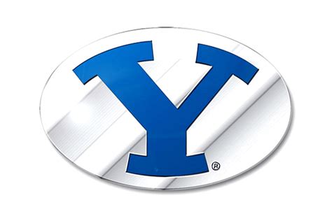 BYU Cougars Brigham Young CE3 Metal Die Cut Color Chrome Auto Emblem ...